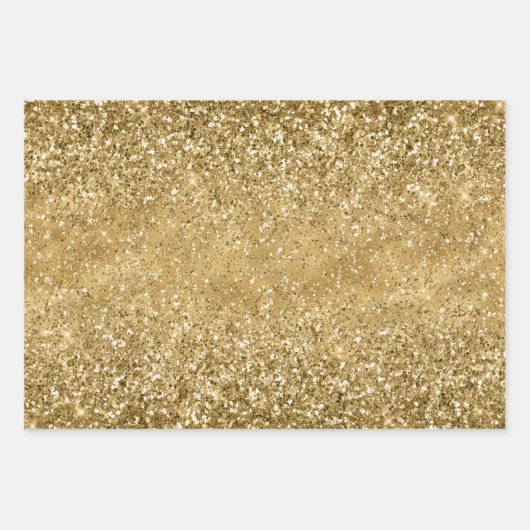 Gouden Roze Glitzy Sparkle Glitter Inpakpapier Vel (Voorkant 2)