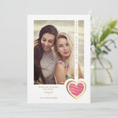 Gouden Roze Hart Vriendin Gelukkig Galentijnsdag (Staand voorkant)