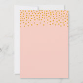 Gouden Roze Huwelijk Save the Date Uitnodiging (Achterkant)