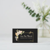 *~* Gouden Roze Lavendel Glitter Floral Elegant Visitekaartje (Staand voorkant)