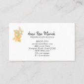 *~* Gouden Roze Lavendel Glitter Floral Elegant Visitekaartje (Achterkant)