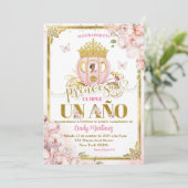 Gouden Roze Mexicaanse Union Princesa Carriage Inv Kaart (Staand voorkant)