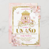 Gouden Roze Mexicaanse Union Princesa Carriage Inv Kaart (Voorkant / Achterkant)