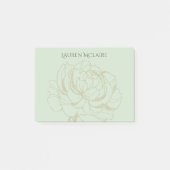 Gouden Roze Mintgroene Minimalistische Naam Post-i Post-it® Notes (Voorkant)