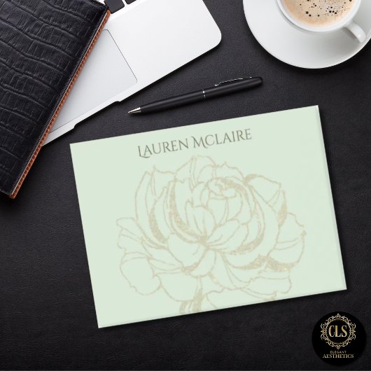 Gouden Roze Mintgroene Minimalistische Naam Post-i Post-it® Notes