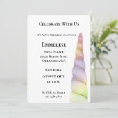 Gouden Roze Paarse Glitter Limoen Eenhoorn Verjaar Kaart (Staand voorkant)