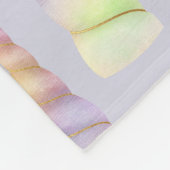 Gouden Roze Paarse Lavendel Limoen Eenhoorn Fleece Deken (Hoek)