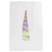 Gouden Roze Paarse Limoen Eenhoorn Verjaardag Medium Cadeauzakje (Achterkant)