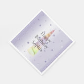 Gouden Roze Paarse Limoen Stippen Eenhoorn Verjaar Servet (Hoek)