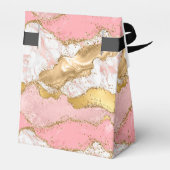 Gouden roze pailletten agaat zoet zestien dank u bedankdoosjes (Achterkant)