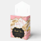 Gouden roze pailletten agaat zoet zestien dank u bedankdoosjes (Geopend)