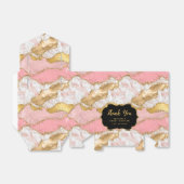 Gouden roze pailletten agaat zoet zestien dank u bedankdoosjes (Uitgevouwen)
