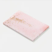 Gouden Roze Roze Glitter Sterren Post-it® Notes (Schuin)