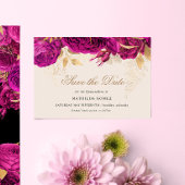 Gouden Roze Rozen Quinceanera Save The Date Kaart