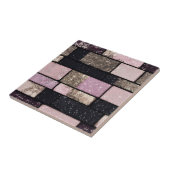 Gouden Roze Sparkle Brick Pattern Tegeltje (Zijkant)