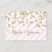 Gouden Roze Streep Trouwtafel Plaats Kaarten Plaatskaartje (Achterkant)