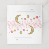 Gouden Roze twinkle Dank u kaart Plaatskaartje (Buitenkant ongevouwen)