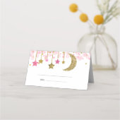 Gouden Roze twinkle Dank u kaart Plaatskaartje (Voorkant)