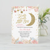 Gouden roze Twinkle Twinkle Little Star Baby showe Kaart (Staand voorkant)