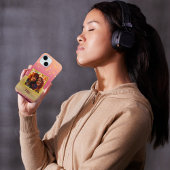 Gouden roze verf streken en Twinkle Lights Foto Case-Mate iPhone Case