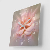 gouden roze vierkante klok (Hoek)