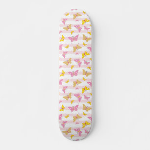 Gouden & Roze Vlinder Persoonlijk Skateboard