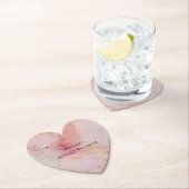 Gouden Roze Vogels Bruiloftsborrel Kartonnen Onderzetters (Insitu)