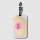 Gouden Roze Waterverf Bloemen Bagagelabel (Voorkant (verticaal))