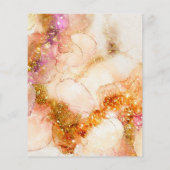 Gouden Roze waterverf Faux folie Flyer (Achterkant)