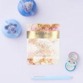 Gouden Roze waterverf Faux folie Flyer (Enkel)