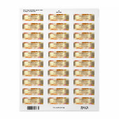 Gouden roze waterverf Faux folie retouradres Etiket (Full Sheet)