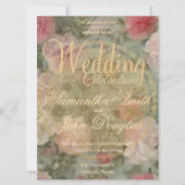  gouden roze witte roos geschilderd in Waterverf (Voorkant)