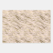 Gouden Roze Zebra Animal Print Inpakpapier Vel (Voorkant)