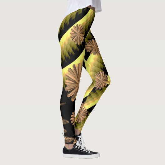 gouden roze zwarte leggings lange tiener (Rechts)