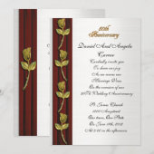 Gouden rozen, 50e Jubileum gelofte verlenging Kaart (Voorkant / Achterkant)