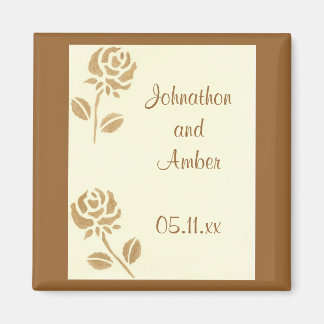 Gouden Rozen Bewaar de datum Trouwmagneten Magneet