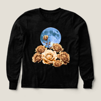 Gouden Rozen & Blauwe Volle Maan Hemelse Esthetiek