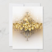 Gouden Rozen Bloem Moderne Boho Kaart (Achterkant)