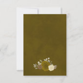 Gouden Rozen Bloemige Elegante Boho Huwelijks Kale Save The Date (Achterkant)
