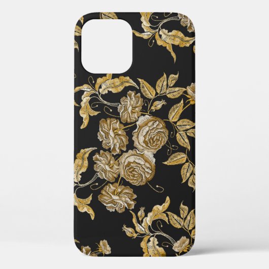 Gouden Rozen: borduurpatroon Case-Mate iPhone Case (Achterkant)