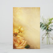  gouden rozen briefpapier (Staand voorkant)