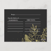 Gouden Rozen Bruidsdouche Recept Briefkaart (Achterkant)
