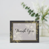 Gouden Rozen  Dank je Briefkaart (Staand voorkant)
