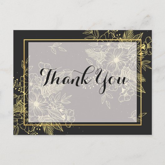 Gouden Rozen  Dank u Briefkaart (Voorkant)