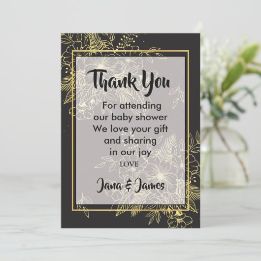 Gouden Rozen dank u Kaart (Staand voorkant)