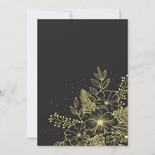 Gouden Rozen dank u Kaart (Achterkant)