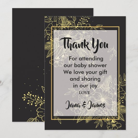 Gouden Rozen dank u Kaart (Voorkant / Achterkant)