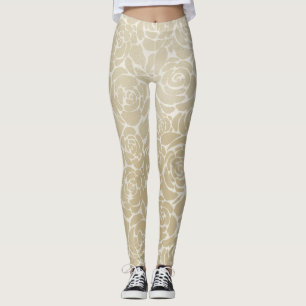 Gouden Rozen Elegante Leggings