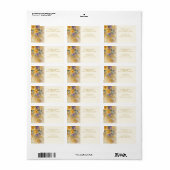 Gouden Rozen en Violets 50e bruiloft Jubileum Etiket (Full Sheet)