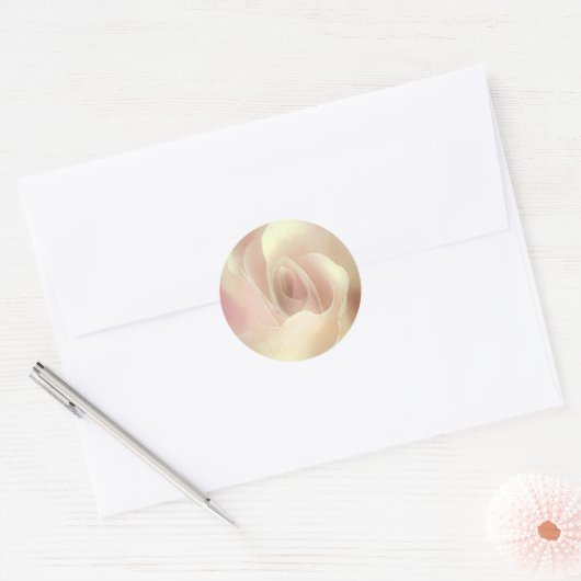 Gouden Rozen envelopzegel Ronde Sticker (Envelop)